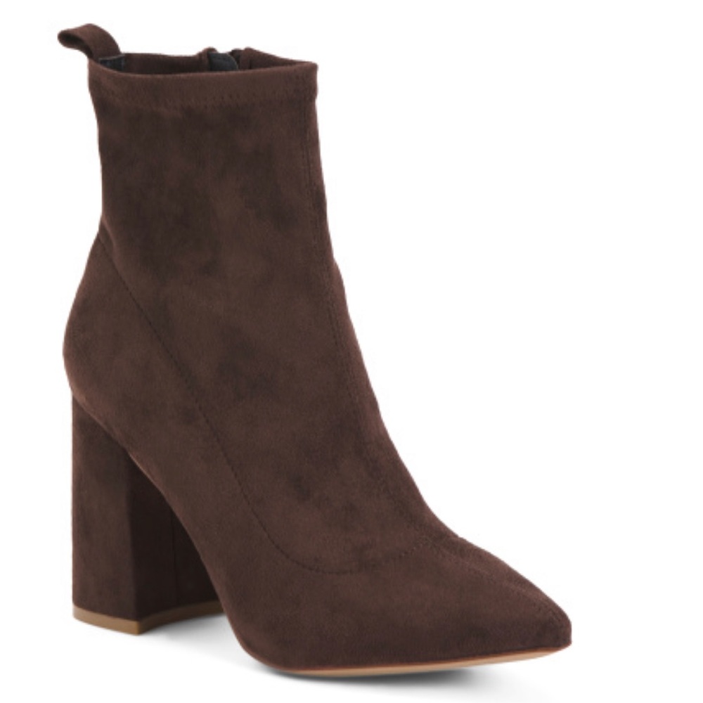 Steve Madden Suede Stretch Heel Booties